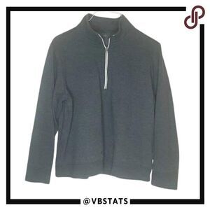 Eddie Bauer Women’s Camp Fleece 1/4 Zip Top‎ in Size XL in Charcoal Gray.